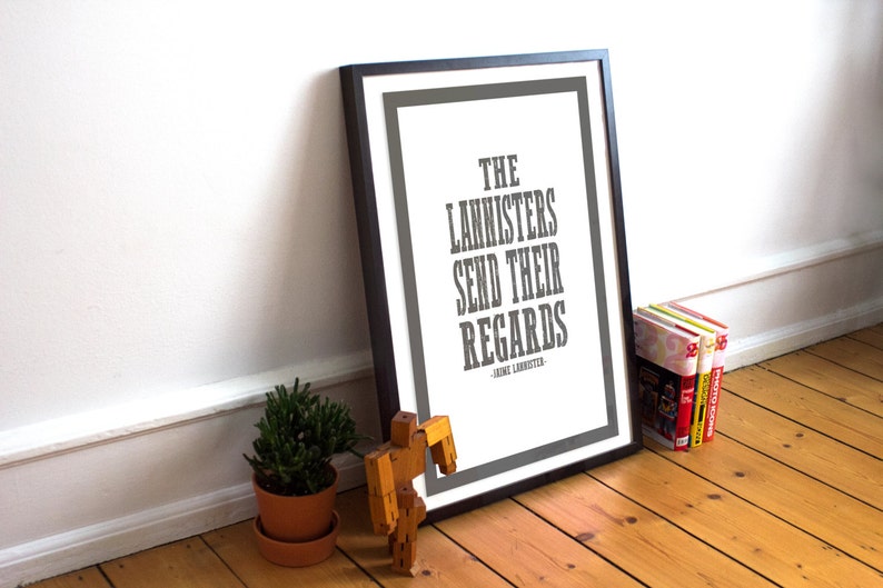 The Lannisters Send Their Regards Print Game of Thrones | Etsy