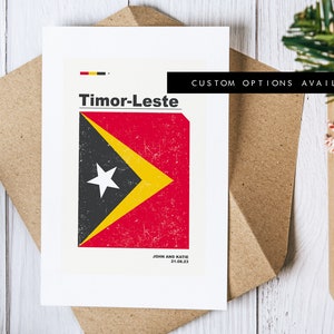 Tarjeta de felicitación de Timor Oriental - Tarjeta de felicitación personalizada - Tarjeta en blanco - Sobre reciclado incluido - Tarjeta de felicitación - Cumpleaños - Aniversario - Viaje