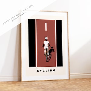 Cycling Print - Minimalist - Cycling Poster - Cycling Print - Wall Art Print - Boys Room - Girls Room - Contemporary - Minimalist Poster