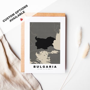 Bulgarije aangepaste wenskaart - Kraft envelop inbegrepen - aangepaste tekst - Bulgarije wenskaart - jubileum - verrassingsreis - verjaardag