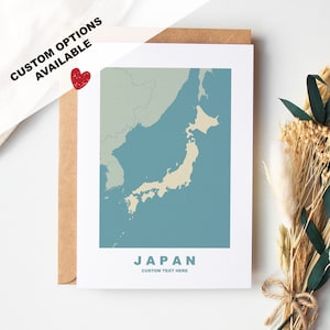 Tarjeta de felicitación de Japón - Opciones personalizadas disponibles - Sobre reciclado incluido