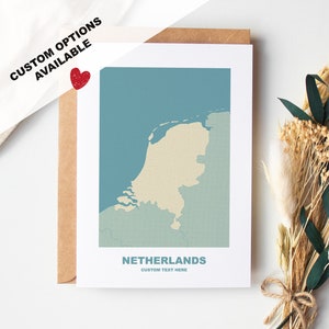 Tarjeta de felicitación de los Países Bajos - Opciones personalizadas disponibles - Sobre reciclado incluido
