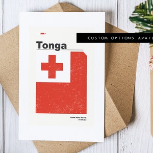 Tarjeta de felicitación de Tonga - Tarjeta de felicitación personalizada - Tarjeta en blanco - Sobre reciclado incluido - Tarjeta de felicitación - Cumpleaños - Aniversario - Viaje