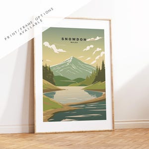 Snowdon - Gales - Cartel de viaje - Impresión de viaje - Impresión - Cartel - Arte de pared