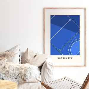 Hockey Print - Minimalistisch - Feldhockey Poster - Feldhockey - Feldhockey - Wand Kunst Druck - Jungenzimmer - Mädchenzimmer - Zeitgenössisch - Minimalistisch - Geschenk