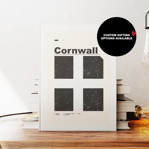 Carnet de notes Cornwall - A5 ou A4 - carnet de cartes - journal à couverture rigide - carnet de notes à anneaux - ligné - graphique - papier ordinaire - petit cadeau - cadeau