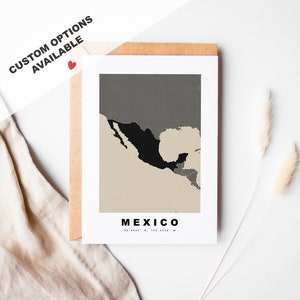 Aangepaste wenskaart Mexico - kraftenvelop inbegrepen - aangepaste tekst - Mexico - wenskaart Mexico - jubileum - verrassingsreis