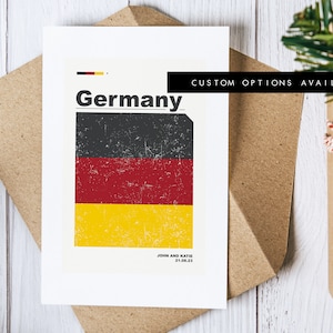 Deutschland Grußkarte - Individuelle Grußkarte - Blanko Karte - Recycling Umschlag inklusive - Grußkarte - Geburtstag - Jubiläum - Reise