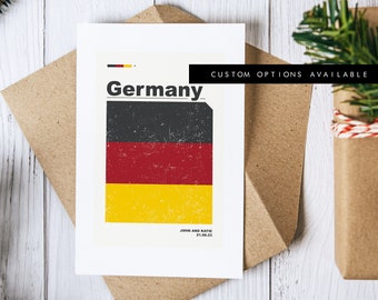 Germany Greeting Card - Custom Greeting Card - Blank Card - Recycled Envelope Included - Greeting Card - Birthday - Anniversary - Trip