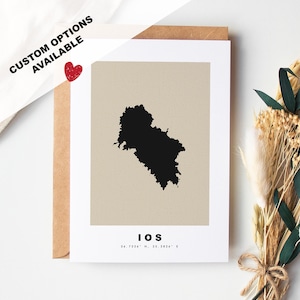 Carte de voeux personnalisée Ios - Enveloppe Kraft incluse - Texte personnalisé - Carte de voeux - Carte personnalisée - Io - Nio - - Grèce