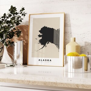 Impression de l'Alaska - impression de carte personnalisée - options de cadeau de texte personnalisé - options de cadres/toile - impression de carte de Style vintage