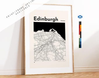Edinburgh Map Print - Custom options/colours available - Prints or Framed Prints - Scotland