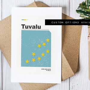Tarjeta de felicitación de Tuvalu - Tarjeta de felicitación personalizada - Tarjeta en blanco - Sobre reciclado incluido - Tarjeta de felicitación - Cumpleaños - Aniversario - Viaje