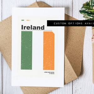 Carte de voeux Irlande - carte de voeux personnalisée - carte vierge - enveloppe recyclée incluse - carte de voeux - anniversaire - anniversaire - voyage