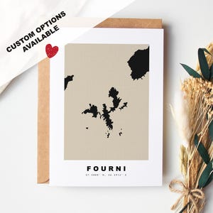Carte de voeux personnalisée fournie - Enveloppe kraft incluse - Texte personnalisé - Carte de voeux - Carte personnalisée - Fournoi Korseon - - Grèce
