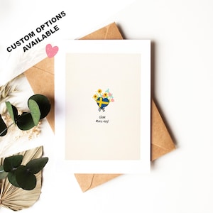 Sueco tarjeta del día de la madre - tarjeta de felicitación del día de la madre