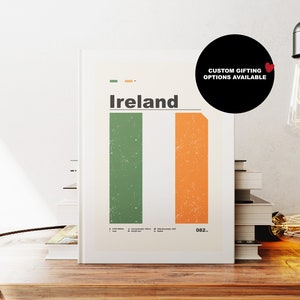 Carnet de notes Irlande - Drapeau - A5 ou A4 - Carnet de cartes - Carnet à couverture rigide - Carnet de notes - Ligné - Graphique - Papier ordinaire - Petit cadeau - Cadeau