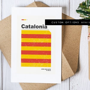 Carte de voeux Catalogne - Carte de voeux personnalisée - Drapeau de la Bulgarie - Carte vierge - Enveloppe recyclée incluse - Carte de voeux Bulgarie - Anniversaire