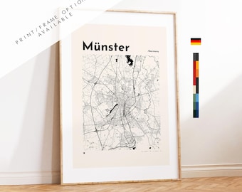 1886年のヴィンテージミュンスター地図 - Etsy 日本