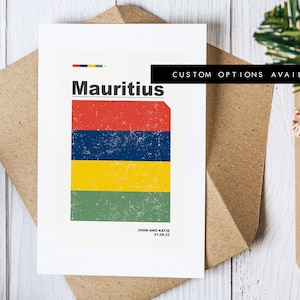 Tarjeta de felicitación de Mauricio - Tarjeta de felicitación personalizada - Tarjeta en blanco - Sobre reciclado incluido - Tarjeta de felicitación - Cumpleaños - Aniversario - Viaje