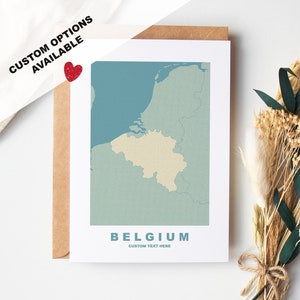 Wenskaart België - aangepaste opties beschikbaar - kraftenvelop inbegrepen - jubileum - verjaardag - verrassingsreis - aangepaste kaart