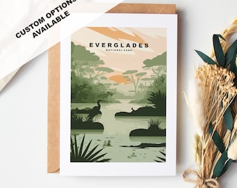 Everglades Greeting Card - Everglades National Park - US National Parks Greeting Cards - Envelope Included - White Recycled Card