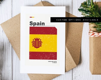 Spain Greeting Card - Custom Greeting Card - Blank Card - Recycled Envelope Included - Greeting Card - Birthday - Anniversary - Trip