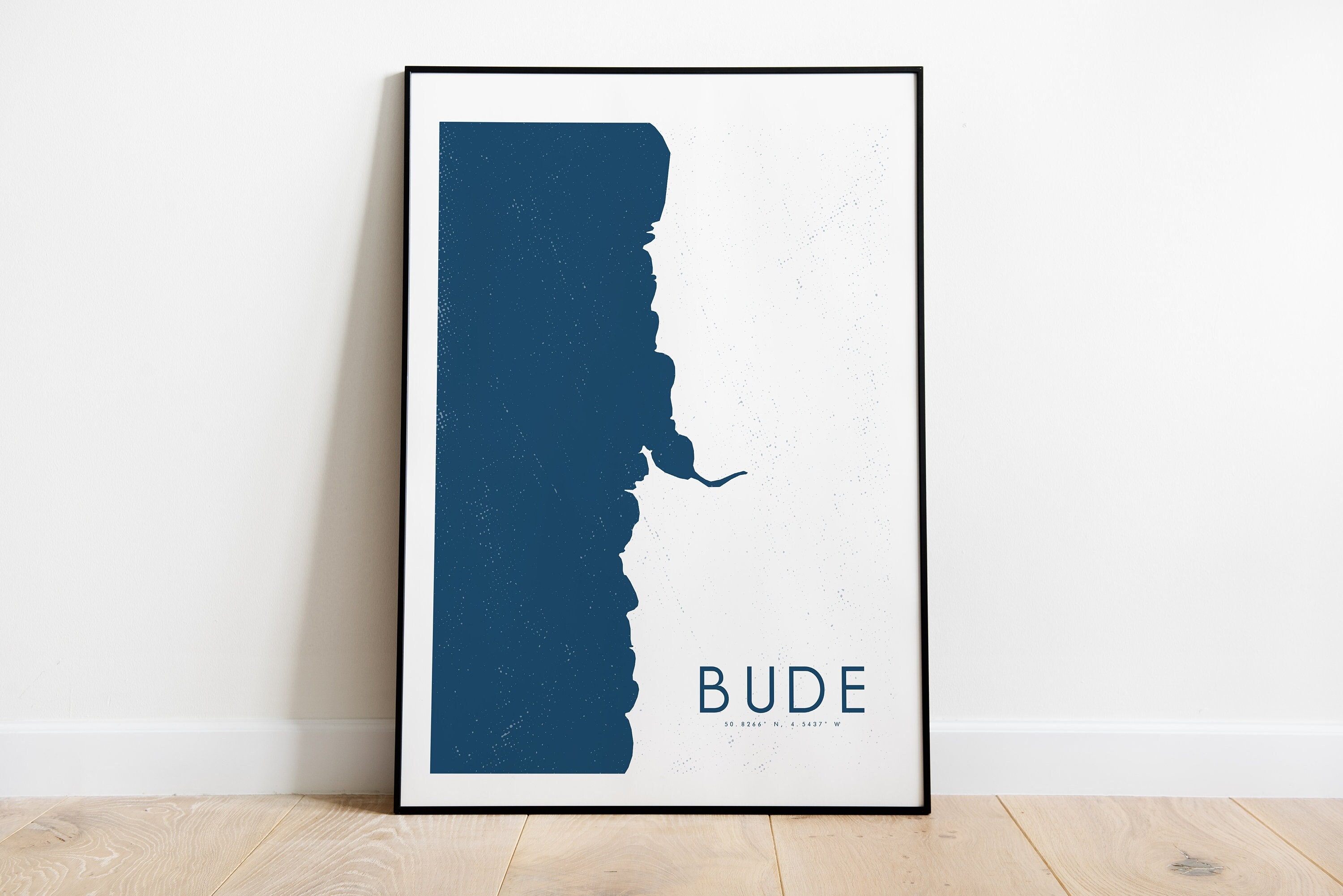 Map Of Bude Coastline Bude Map Print Bude Coastline Cornwall Cornwall Map | Etsy