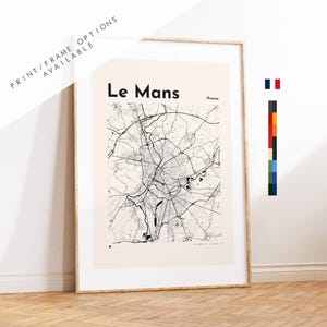 Le Mans Imprimir mapa de la ciudad - Francia