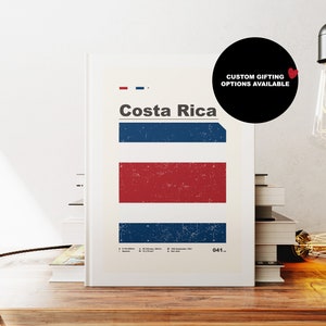 Carnet de notes Costa Rica - Drapeau - A5 ou A4 - Carnet de cartes - Carnet à couverture rigide - Carnet de notes à anneaux - Lignée - Graphique - Papier ordinaire - Petit cadeau