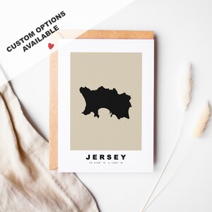 Individuelle Jersey Grußkarte - Kraft Umschlag inklusive - Benutzerdefinierter Text - Jersey Grußkarte - Jubiläum - Überraschungsreise - Geburtstag