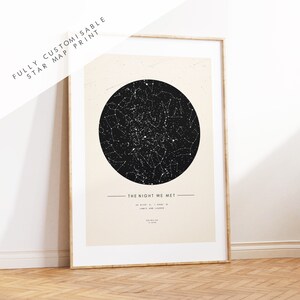 Mappa stellare personalizzata - stampa mappa stellare - poster mappa stellare - grafica mappa stellare - mappa delle stelle