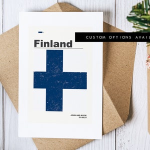 Finnland Grußkarte - Individuelle Grußkarte - Blanko Karte - Recycling Umschlag inklusive - Grußkarte - Geburtstag - Jubiläum - Reise