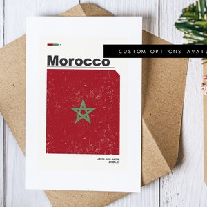 Carte de voeux Maroc - carte de voeux personnalisée - carte vierge - enveloppe recyclée incluse - carte de voeux - anniversaire - anniversaire - voyage