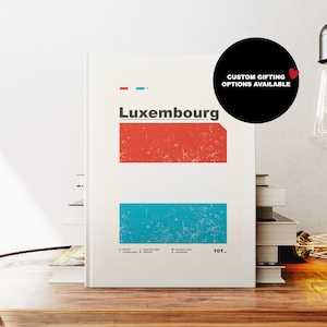 Carnet luxembourgeois - Drapeau - A5 ou A4 - Carnet de cartes - Carnet à couverture rigide - Cahier à reliure circulaire - Ligné - Graphique - Papier ordinaire - Petit cadeau
