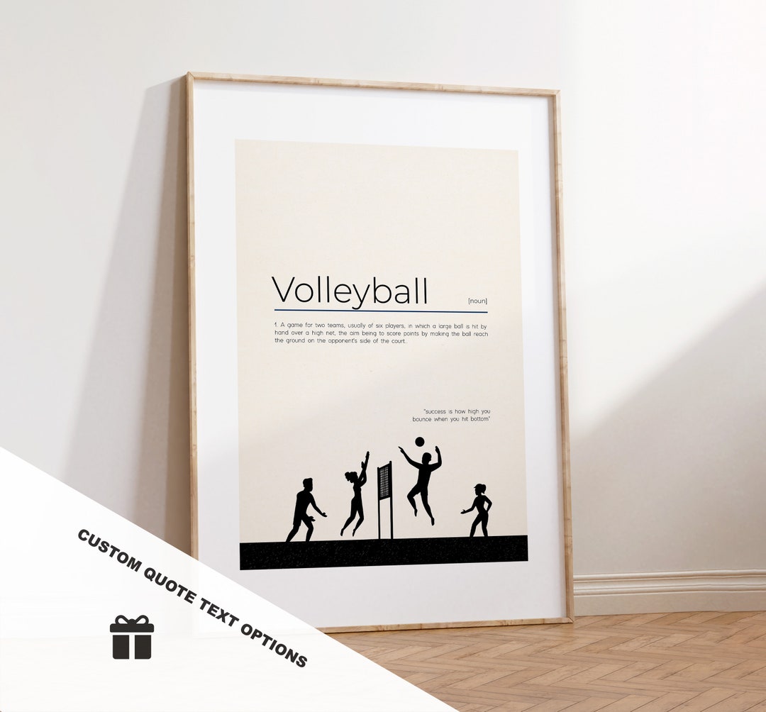 Volleyball Definition Print Custom Text/quote Options Etsy