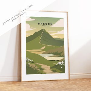 Brecon Beacons - Gales - Cartel de viaje - Impresión de viaje - Impresión - Cartel - Arte de pared