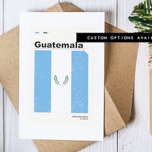 Tarjeta de felicitación de Guatemala - Tarjeta de felicitación personalizada - Guatemala - Tarjeta en blanco - Sobre reciclado incluido - Tarjeta de felicitación de Guatemala - Cumpleaños