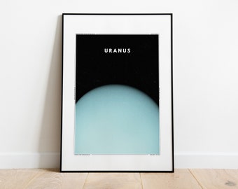 Uranus Print - Solar System Print - Minimalist Wall Art - NASA Photography - Wall Art - Minimalist - Science - Home Decor - Print - Poster