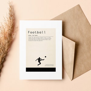 Fußball Grußkarte - Blanko Karte - Recycling Umschlag Inklusive - Fußball - Fußball Karte - Karte für Fußball Fan - Geburtstag - Weihnachten