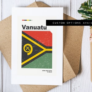 Tarjeta de felicitación de Vanuatu - Tarjeta de felicitación personalizada - Tarjeta en blanco - Sobre reciclado incluido - Tarjeta de felicitación - Cumpleaños - Aniversario - Viaje