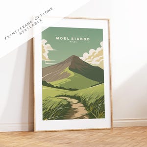 Moel Siabod - Gales - Cartel de viaje - Impresión de viaje - Impresión - Cartel - Arte de pared