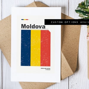 Moldavie carte de voeux - carte de voeux personnalisée - carte vierge - enveloppe recyclée incluse - carte de voeux - anniversaire - anniversaire - voyage