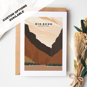 Big Bend Grußkarte - Big Bend Nationalpark - US National Parks Grußkarten - Umschlag inklusive - Weiße recycelte Karte