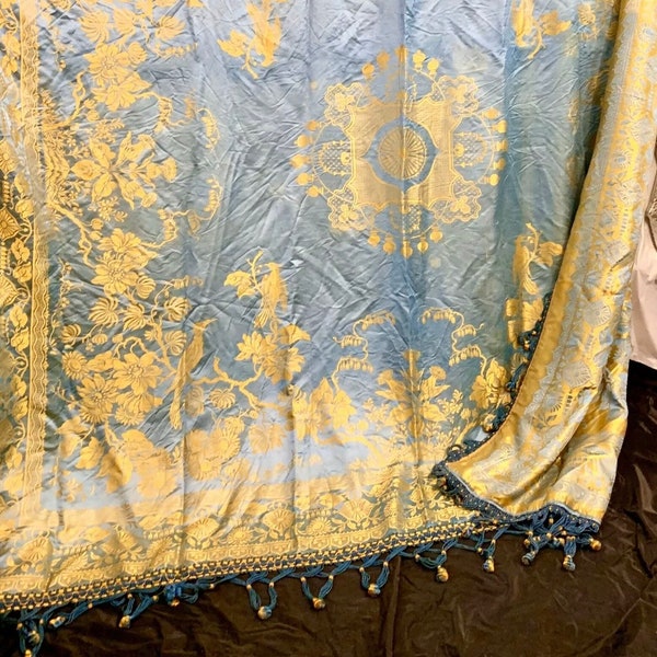textured satin shawl