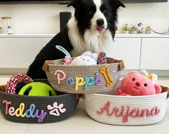 Personalisierte Haustier-Baumwollaufbewahrungsbox, benutzerdefinierter Haustier-Spielzeug-Organisator, neuer Hundekorb, Hundespielzeug-Vorratsbehälter