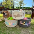 Personalized Dog Toy Basket, Custom Name Basket, Pet Toy Storage, Rope Cotton Basket Gift, Pet Toy Basket, Pet Name Gift, Custom Toy Storage product logo