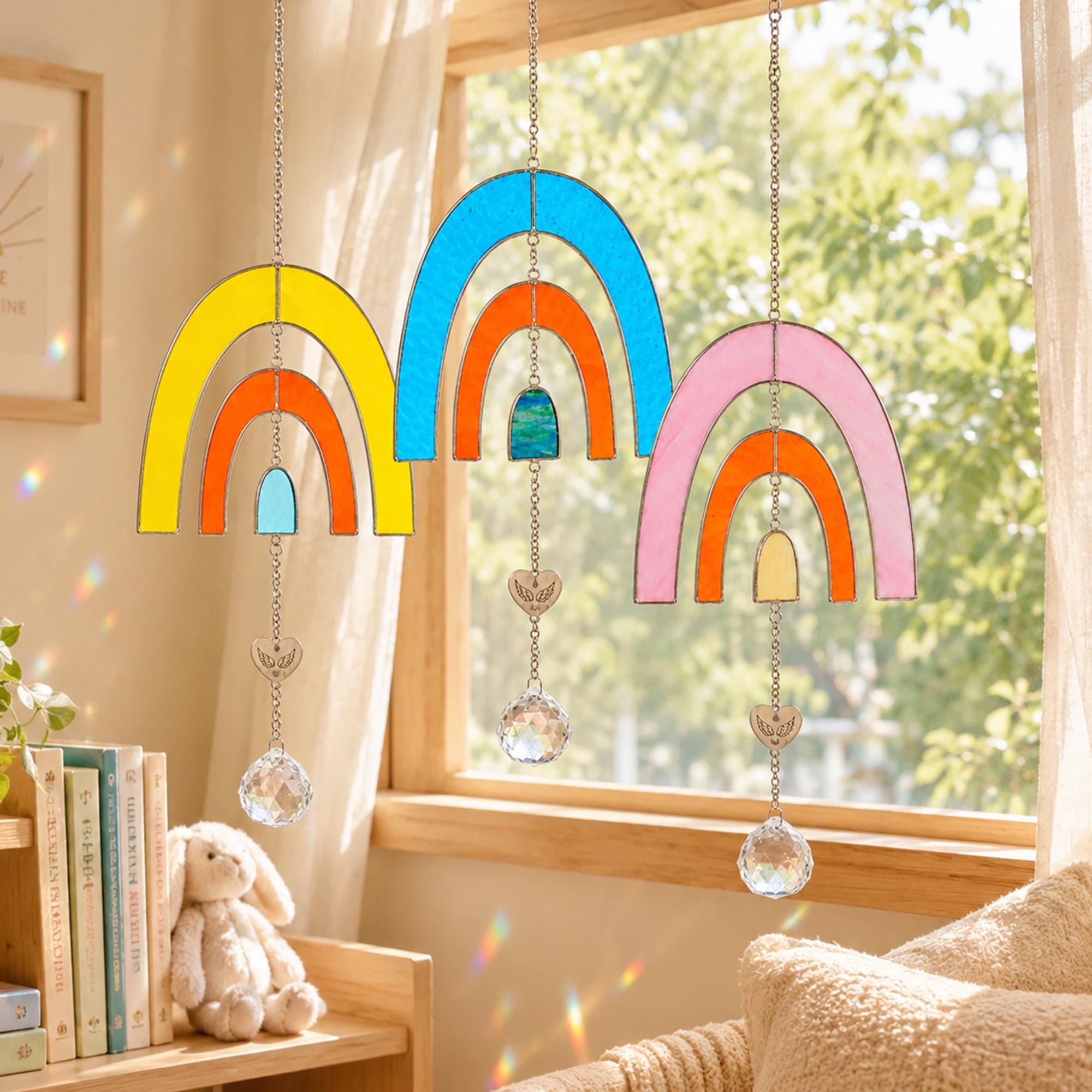 Rainbow Bridge Suncatcher for Pet Memorial, Personalized Stained Glass ...