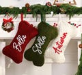 2025 Personalized Bone Christmas Stockings, Bone Shaped Dog Socks with Name, Dog Bone Christmas stockings, Pet Stockings, Holiday Xmas Gift