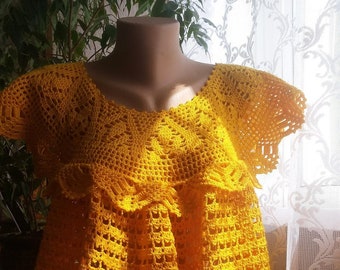 Crochet women tunic - Crochet Lace Tunic Top - Boho tunic - clothes for summer - Tunic - 